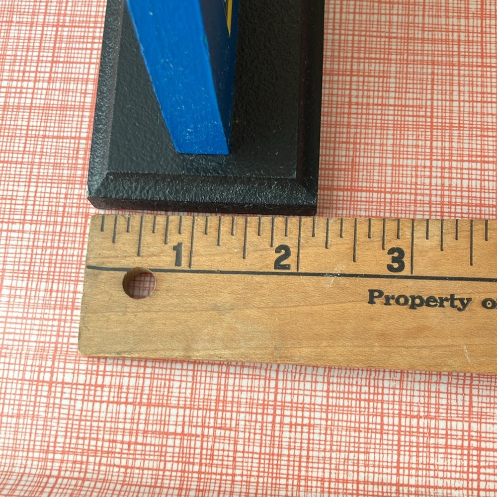 Hantverksboden Swedish Handcrafted Wooden Doll Candle Holder - Blue and Yellow - Picture 9 of 15
